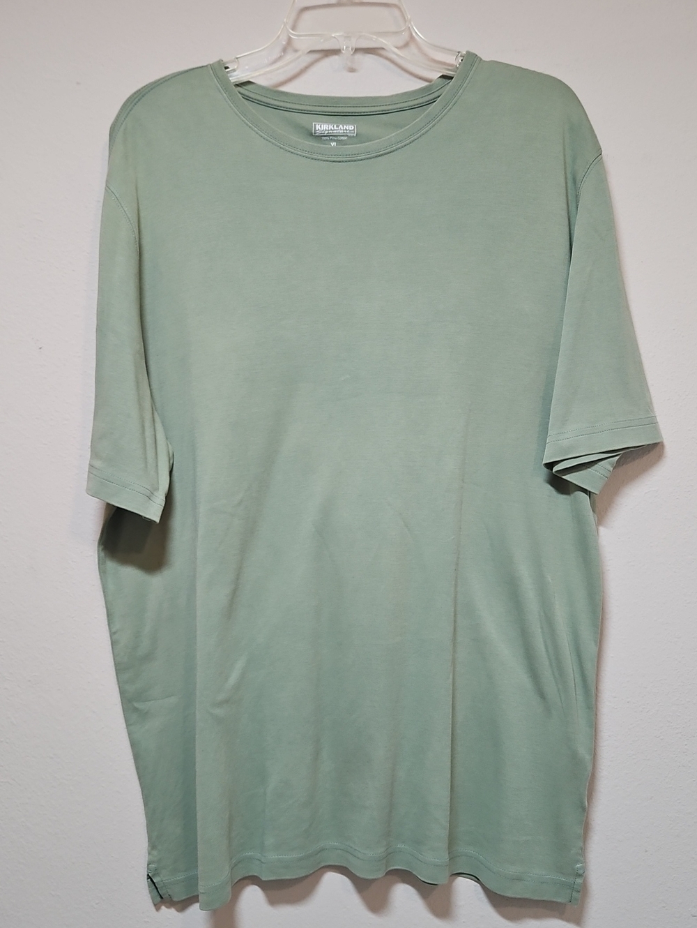 Kirkland Signature Short Sleeve Crew Tee in Mint Green